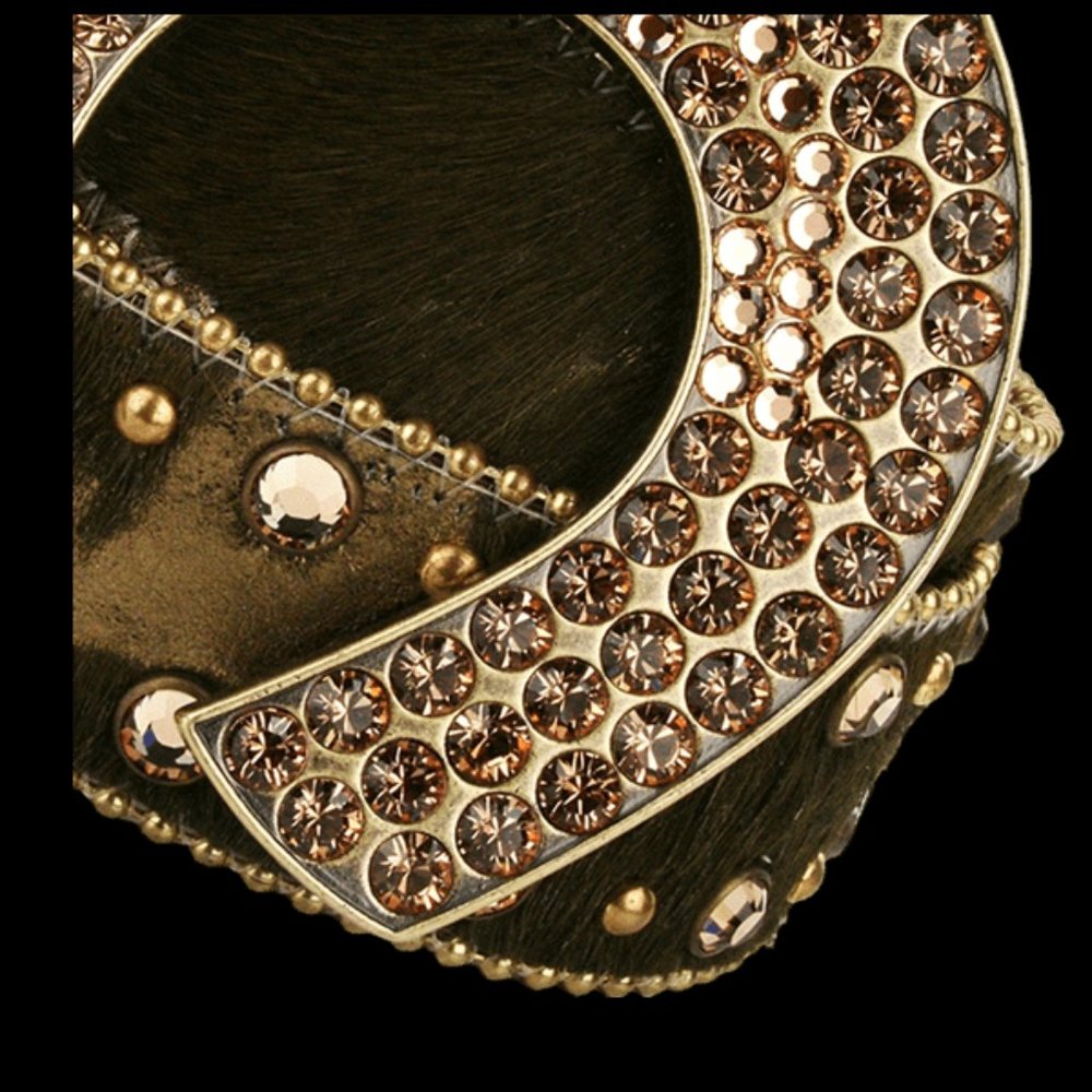 B.B. Simon Aliza-2 Belt w/ Horseshoe Buckle & Swarovski Crystals - Picture 8 of 16